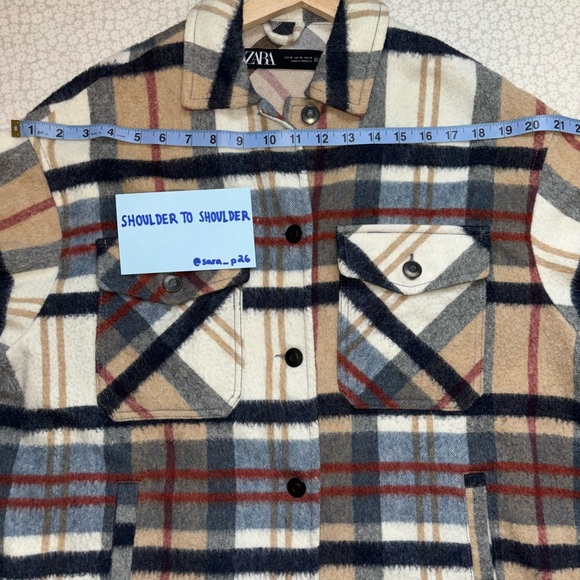 ZARA Plaid Shacket Overshirt XS - Picture 4 of 6